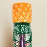 Furnshine - Handcrafted Green Tribal Wooden Wall Mask - 12 Inch Nazar Battu African Egyptian Hanging for Home Entrance & Living Room Decor​ - Image 3