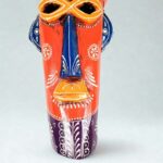 Furnshine - Wall Mask Nazar Battu | 15 Inch African Tribal Wood Mask - Egyptian Hanging Decor for Home Entrance, Door, Balcony - Buy Nazar Battu Online - Image 3