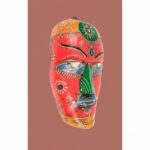 Furnshine - Handcrafted Tribal Wooden Wall Mask - 9 Inch Nazar Battu Hanging for Home Entrance, Living Room, Balcony Decor​ - Image 3