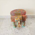 Furnshine - Handcrafted Wooden Elephant Stool – Turquoise Hand-Painted Pooja & Home Décor (8 Inch Height) - Image 4