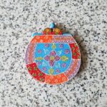 Furnshine - Sky Blue Design Wooden Elephant Stool  - Indian Handicraft Home Decor, Pooja & Foyer (8"H x 10.5"L x 8"W) - Image 4