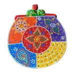 Furnshine - Wooden Elephant Stool Multicolour Design - Vibrant Indian Handicraft for Home, Pooja & Foyer Decor (8"H x 10.5"L x 8"W) - Image 4