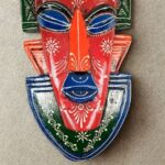 Furnshine - Handcrafted Multicolor Tribal Wooden Wall Mask - 20 Inch Nazar Battu African Egyptian Hanging for Home Entrance, Living Room, Balcony Decor - Image 4