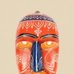 Furshine - Multicolour Wooden Tribal Wall Mask Set (Pack of 5) for Home Entrance & Living Room Wall Decor – Handcrafted Nazar Battu Masks for Ethnic Wall Art & Gifting - Image 5
