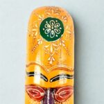 Furnshine - Yellow Handcrafted Wooden Tribal Wall Mask - 15 Inch Nazar Battu Hanging for Home Entrance & Living Room Decor - Image 5