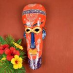 Furnshine - Wall Mask Nazar Battu | 15 Inch African Tribal Wood Mask - Egyptian Hanging Decor for Home Entrance, Door, Balcony - Buy Nazar Battu Online - Image 5