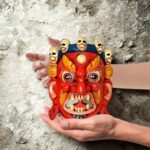 Furnshine - Handcrafted Bhairab Mahakal Wooden Mask - Fierce Hindu God Decorative Wall Hanging Protector - Image 5