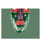 Furnshine - Handcrafted Green Wooden Tribal Wall Mask – Nazar Battu for Home Entrance, Living Room & Ethnic Decor – 9 Inch Hand Painted Hanging Art - Image 5
