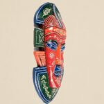 Furnshine - Handcrafted Multicolor Tribal Wooden Wall Mask - 20 Inch Nazar Battu African Egyptian Hanging for Home Entrance, Living Room, Balcony Decor - Image 5