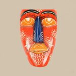 Furshine - Multicolour Wooden Tribal Wall Mask Set (Pack of 5) for Home Entrance & Living Room Wall Decor – Handcrafted Nazar Battu Masks for Ethnic Wall Art & Gifting - Image 6