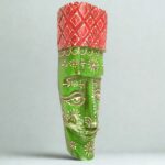Furnshine - Handcrafted Green Tribal Wooden Wall Mask - 12 Inch Nazar Battu African Egyptian Hanging for Home Entrance, Living Room Decor - Image 8