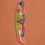 Furnshine - Green Maroon African Tribal Wall Mask Hanging - Nazar Battu Wooden Decor for Home Entrance & Living Room - 18 Inch Single Pack - Image 6