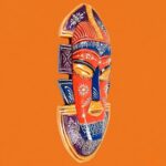 Furnshine - Nazar Battu Tribal Wall Mask 20 Inch Orange/Green - Handcrafted African Egyptian Wooden Face Hanging for Home Entrance, Living Room, Door, Balcony Decor & Gifts - Image 6