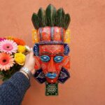 Furnshine - 20" Egyptian Tribal Wall Mask Nazar Battu - Large Wooden Hanging for Home Entrance, Living Room, Balcony Decor | Afro-Egyptian Evil Eye Protection - Image 7