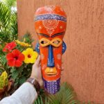 Furnshine - Wall Mask Nazar Battu | 15 Inch African Tribal Wood Mask - Egyptian Hanging Decor for Home Entrance, Door, Balcony - Buy Nazar Battu Online - Image 7