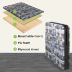 Furnshine - Multicolor Metal Folding Bed with Soft Mattress | Foldable Bed for Guest Room & Small Spaces - Image 7