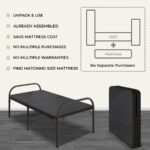 Furnshine - Folding Bed with Black Resin Mattress Top | Metal Frame & Solid Wood Support - Image 7
