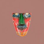 Furnshine - Handcrafted Tribal Wooden Wall Mask - 9 Inch Nazar Battu Hanging for Home Entrance, Living Room, Balcony Decor​ - Image 7