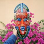 Furnshine - Handcrafted Multicolor Tribal Wooden Wall Mask - 20 Inch Nazar Battu African Egyptian Hanging for Home Entrance, Living Room, Balcony Decor - Image 7