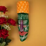 Furnshine - Handcrafted Green Tribal Wooden Wall Mask - 12 Inch Nazar Battu African Egyptian Hanging for Home Entrance & Living Room Decor​ - Image 5