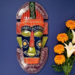 Furnshine - Handcrafted Multicolor Tribal Wooden Wall Mask - 20 Inch Nazar Battu African Egyptian Hanging for Home Entrance, Living Room, Balcony Decor - Image 9