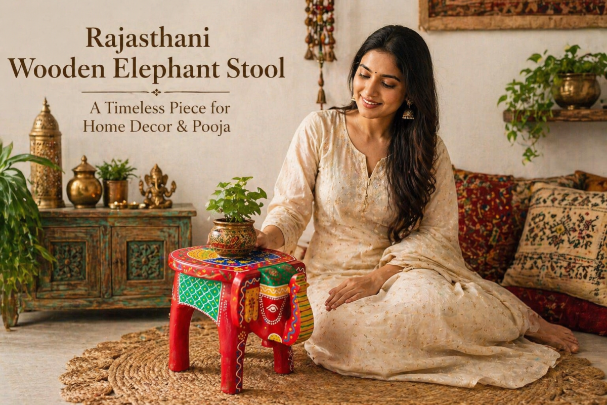 Elephant Stool Home Decor