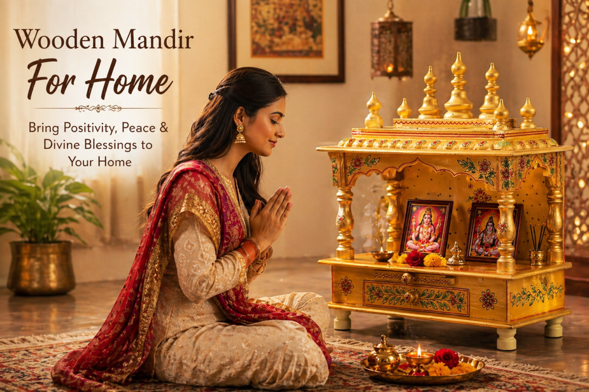 wooden mandir for home