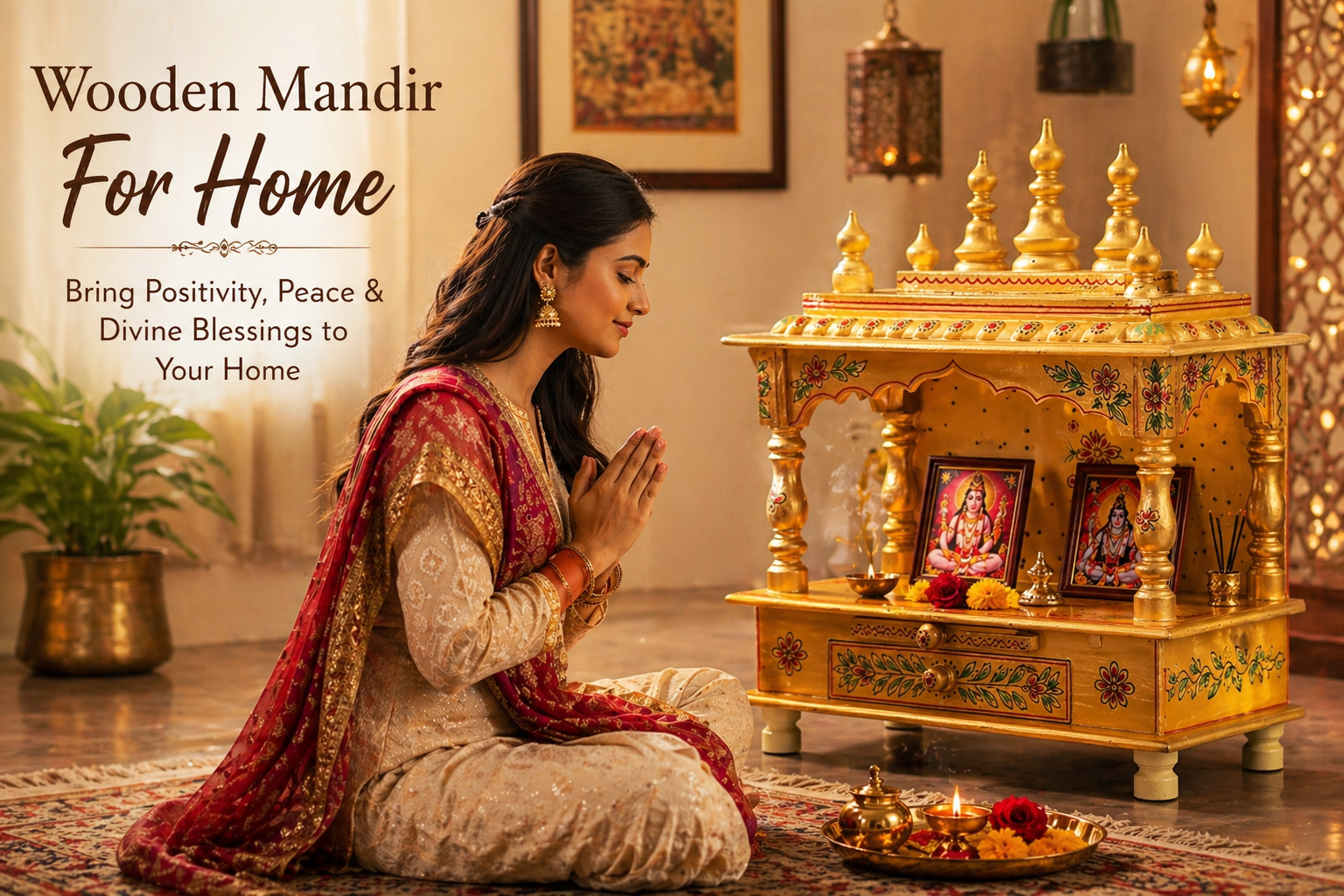 wooden mandir for home