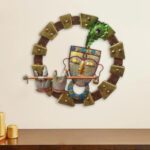 Furnshine - Bentley Golden Round Krishna Wall Decor | Decorative LED Wall Art