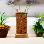 Furnshine - Tolliver Golden Iron Pen Stand | Elegant Desk Organizer