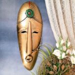 Furnshine - Newt Antique Tribal Face Metal Wall Art