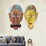 Furnshine - Lilian Golden Copper Rajasthani Couple Metal Wall Art