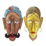 Furnshine - Lilian Golden Copper Rajasthani Couple Metal Wall Art - Image 2