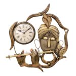 Furnshine - Leigh Golden Krishna Wall Clock | Decorative Metal Wall Art for Home - Image 2