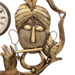 Furnshine - Leigh Golden Krishna Wall Clock | Decorative Metal Wall Art for Home - Image 3