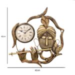 Furnshine - Leigh Golden Krishna Wall Clock | Decorative Metal Wall Art for Home - Image 5
