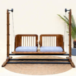 2 Seater Wooden Floor Swing