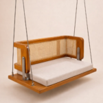 Natural Wooden Cane Reversible Swing - Image 2