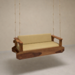 Handmade Soft Upholstery Wooden Swing for Home - Image 2