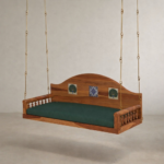 Traditional Tiled Handmade Wooden Swing for Home - Image 2