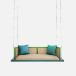 Mango Wooden Swing for Home In Green Color - Image 2
