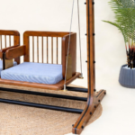 2 Seater Wooden Floor Swing - Image 3