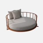 Round Wooden Hanging Swing - Image 4
