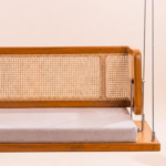 Natural Wooden Cane Reversible Swing - Image 4