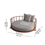 Round Wooden Hanging Swing - Image 5