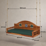 Traditional Tiled Handmade Wooden Swing for Home - Image 6