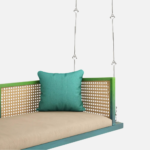 Mango Wooden Swing for Home In Green Color - Image 4