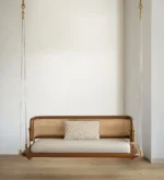 Natural Wooden Reversible Rattan Swing ( Jula )