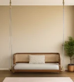 Natural Wooden Reversible Rattan Swing ( Jula ) - Image 2